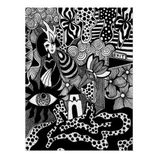 Pôster Shake It Out – Emotional Surreal Black and White A