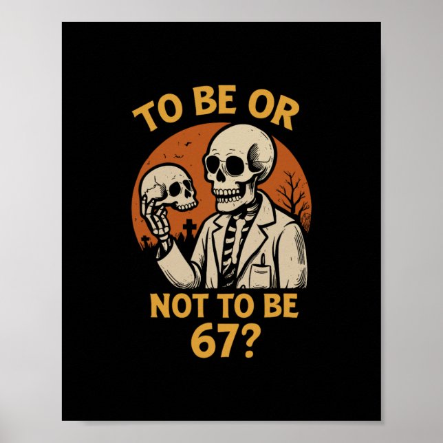 Poster Shakespeare 67 Meme Funny Skeleton Nerd Halloween  (Frente)