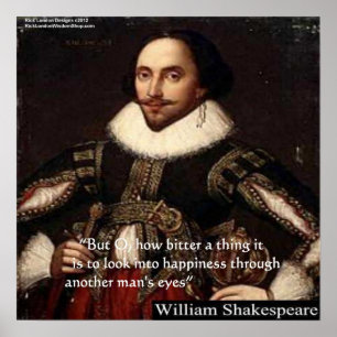 Pôster Shakespeare "Através dos olhos dos outros" citaç