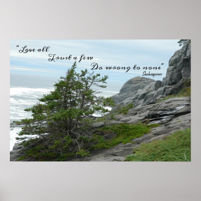 Poster Shakespeare do Mar Selvagem Não faça mal a ninguém (Frente)