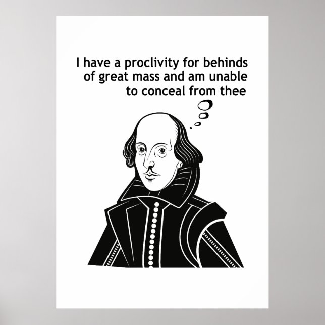 Poster Shakespeare Funny Quote (Frente)