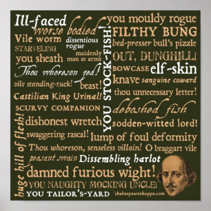 Poster Shakespeare insulta a coleção