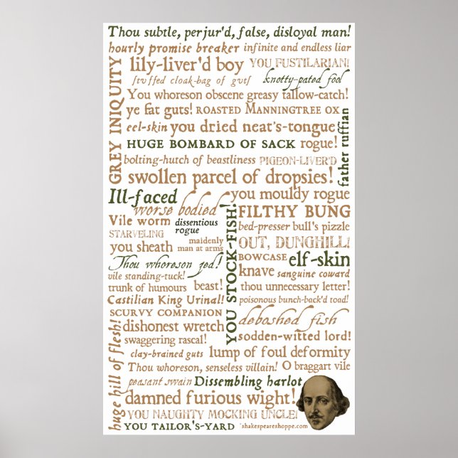 Poster Shakespeare Insults Collection (Frente)