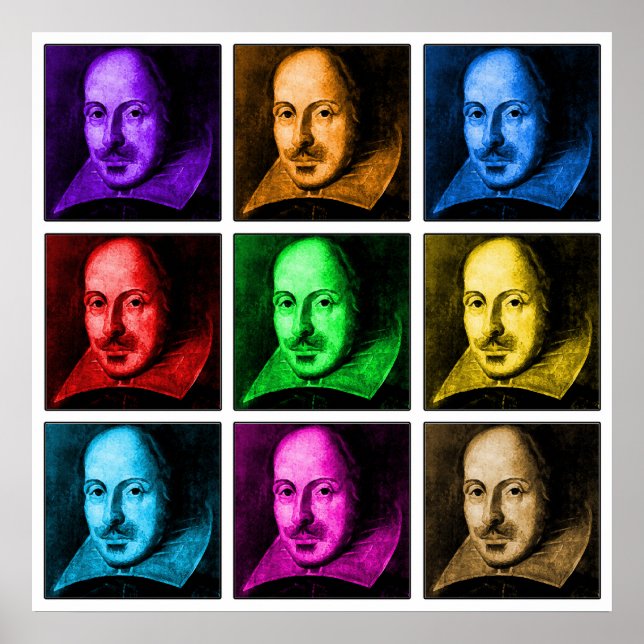 Pôster Shakespeare Pop Art (Frente)