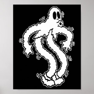Poster Shakey Koko O Palhaço Ghost Cute Ghost Halloween S