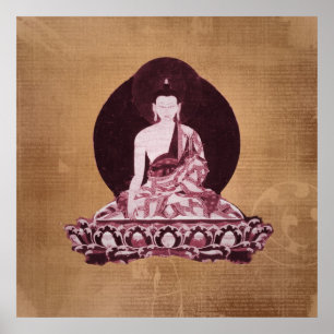 Poster Shakyamuni Buddha Grunge Vintage