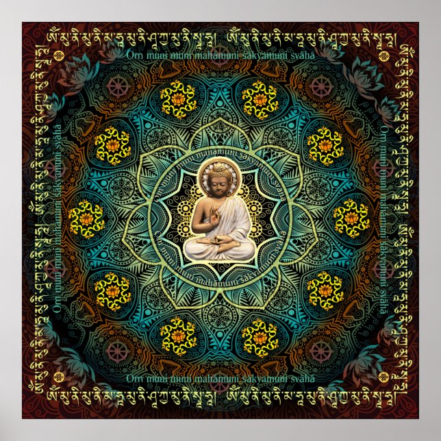 Poster Shakyamuni Buddha Mantra (Frente)