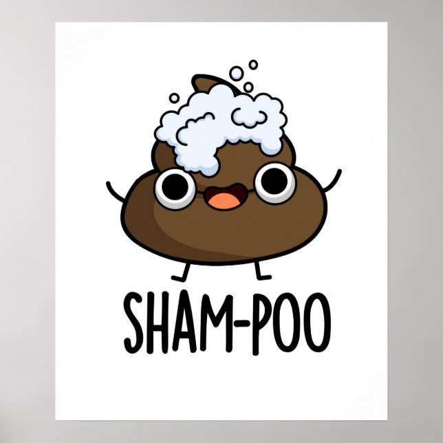 Poster Sham-Poo Engraçado Com Bolhas De Shampoo (Frente)