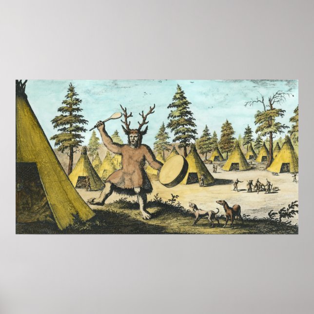 Poster Shaman Americano Nativo (Frente)