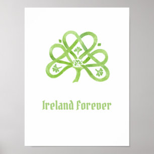 Poster Shamrock Celular Verde