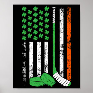 Poster Shamrock Iris, Dia de São Patrício Americano de Ho