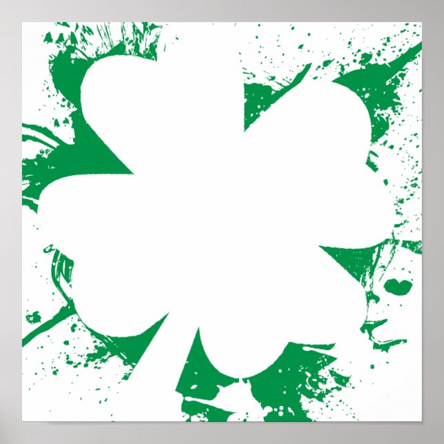 Pôster Shamrock Splatter (Frente)