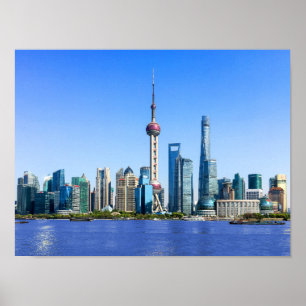 Poster Shanghai Skyline