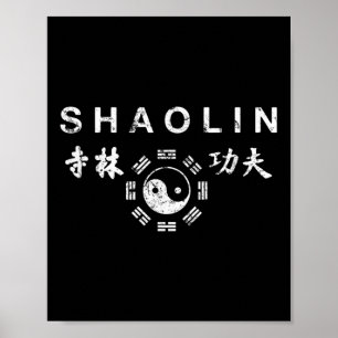 Poster Shaolin Kung Fu Artes Marciais Chinesas