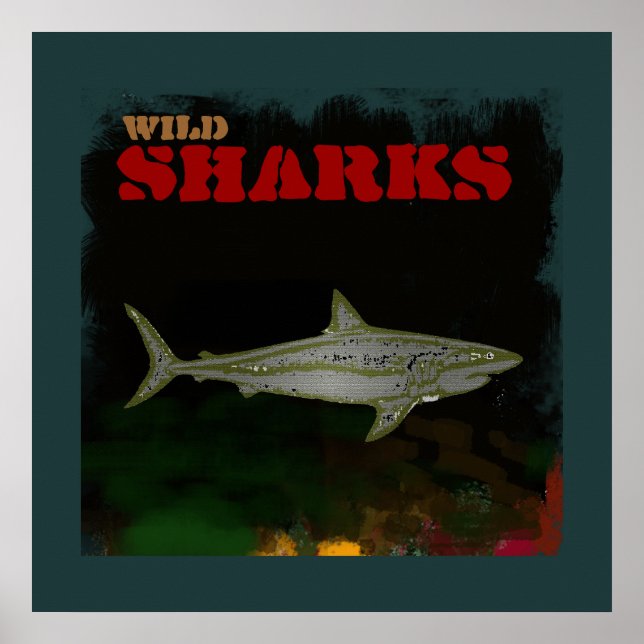 Pôster shark decorative print (Frente)