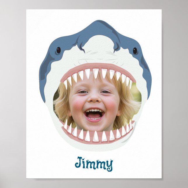 Poster Shark Food Your Photo Eaten By Sharks (Frente)