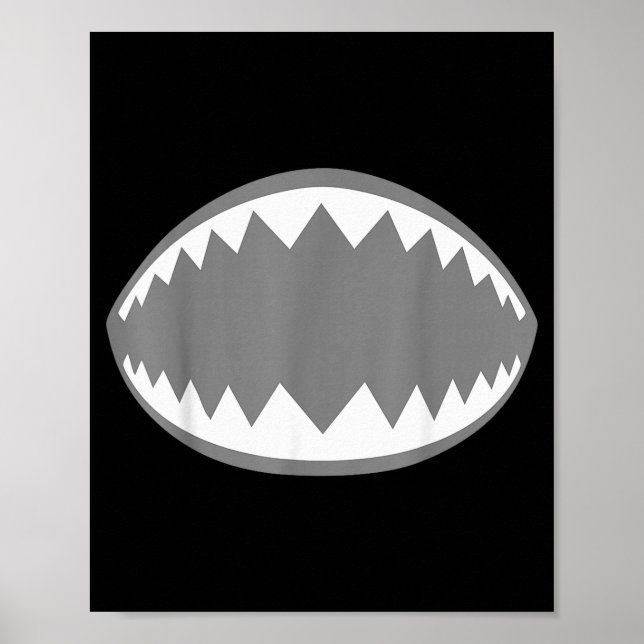 Poster Shark Jaw Shirt Adult Kids Men Women Shark Mouth C (Frente)