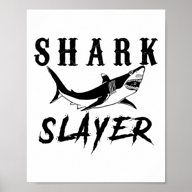 Poster Shark Slayer Shark Fishing And Salt Water Anglers  (Frente)