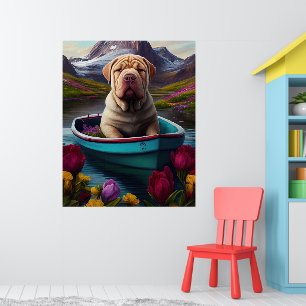 Poster Sharpei em um remo: Uma aventura cênica