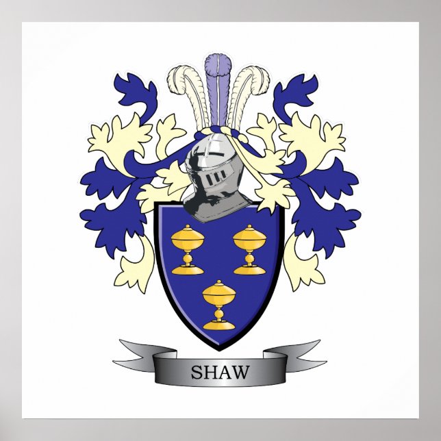 Pôster Shaw Family Crest Casaco de Braços (Frente)