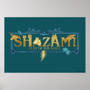 Poster SHAZAM! Fury of the Gods   Logotipo mítico