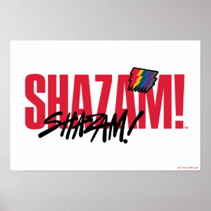 Poster SHAZAM! Fury of the Gods   Logotipo Rainbow Bolts