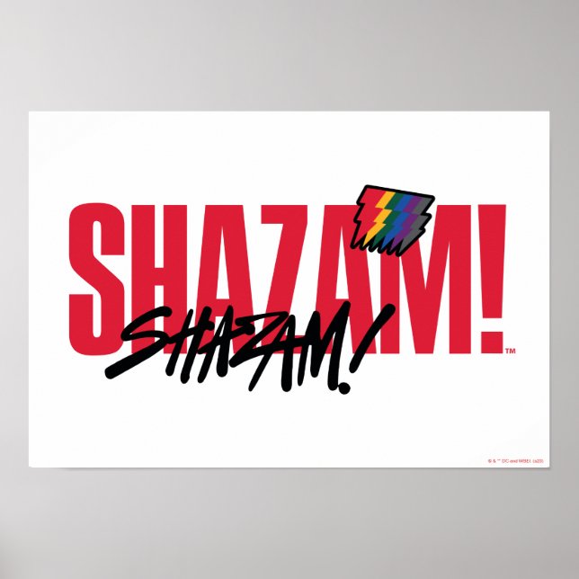 Poster SHAZAM! Fury of the Gods | Logotipo Rainbow Bolts (Frente)