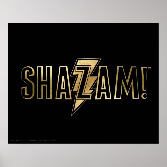 Poster SHAZAM! | Gold Logo (Frente)