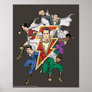 Poster SHAZAM! Gráfico da família Shazam