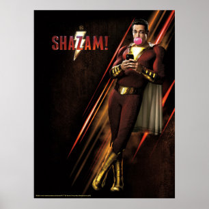 Poster SHAZAM! Shazam Blowing Bubble Gum