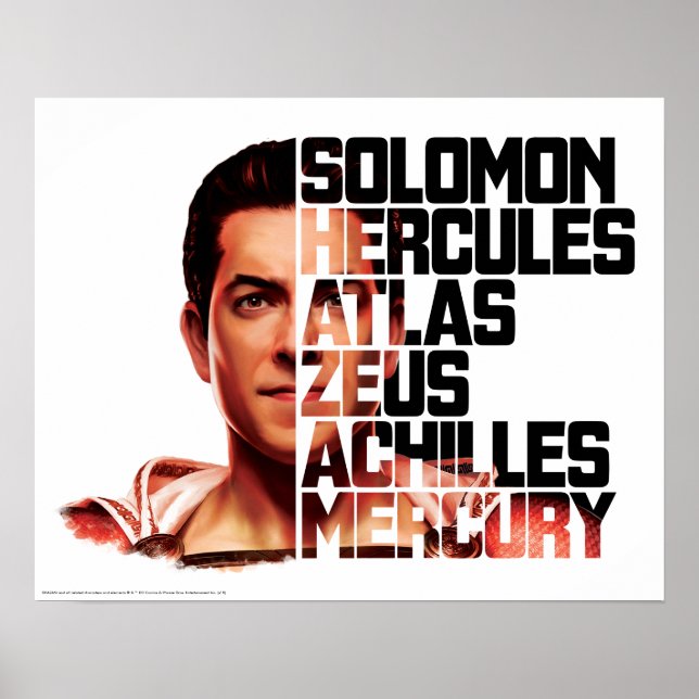 Poster SHAZAM! | Shazam Closeup Acronym Graphic (Frente)