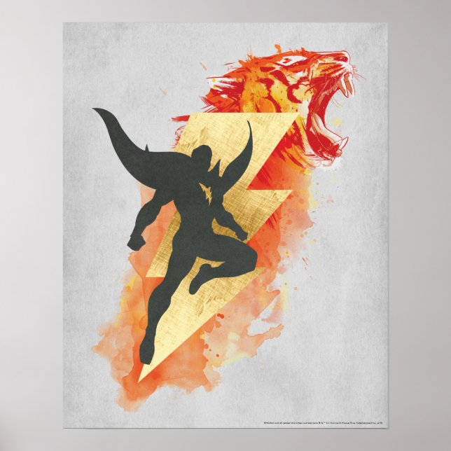 Poster SHAZAM! | Shazam Tiger & Lightning Graphic (Frente)