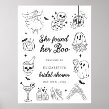 She Found Her Boo Bridal Shower Welcome Sign