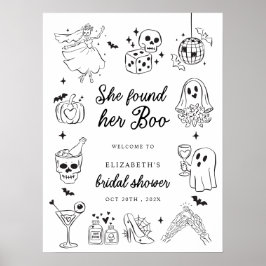 Poster She Found Her Boo Bridal Shower Welcome Sign