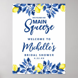 Poster She Found Her Main Squeeze Bridal Shower Sign