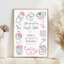 Poster She Found Her Perfect Matcha Pink Bridal Shower