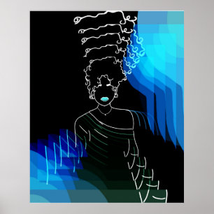 Poster she - negativo - efeito