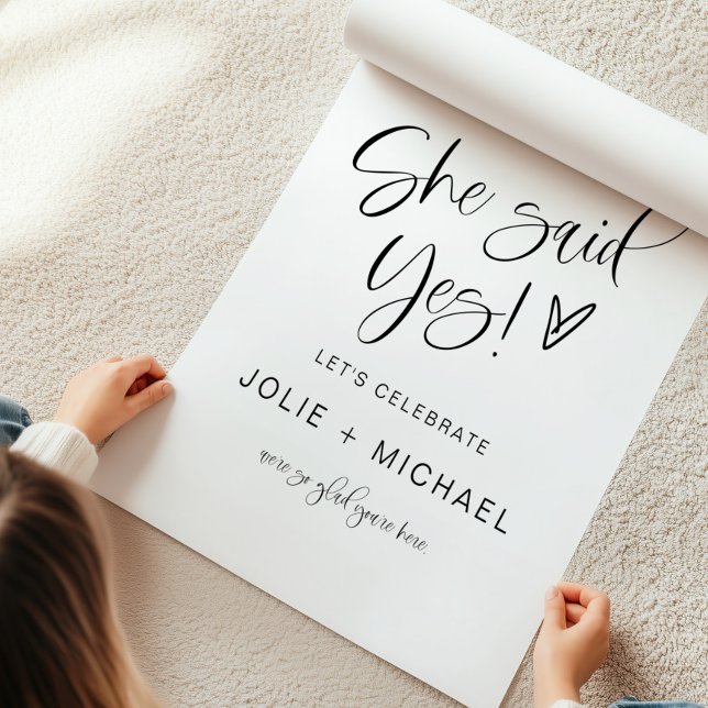 Poster She Said Yes Engagement Party Welcome (Criador carregado)