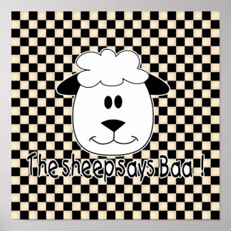 Poster Sheep Says Baa
