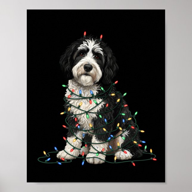 Poster Sheepadoodle Christmas I'm Fine Everything Is Fine (Frente)