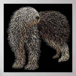 Pôster sheepdog inglês velho
