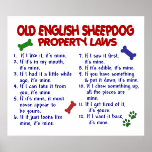 PÔSTER SHEEPDOG INGLÊS VELHO PL2