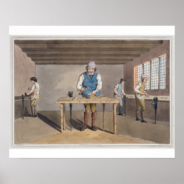 Poster Sheffield Cutler, do "Costume de Yorkshire" (Frente)