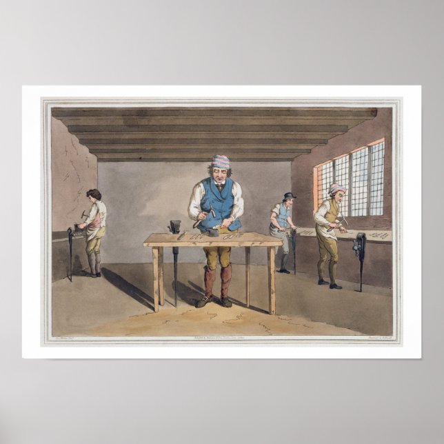 Pôster Sheffield Cutler, do "Costume de Yorkshire" (Frente)