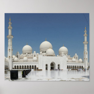Poster Sheik Zayed Grande Mesquita UAE Masjid Abu Dhabi