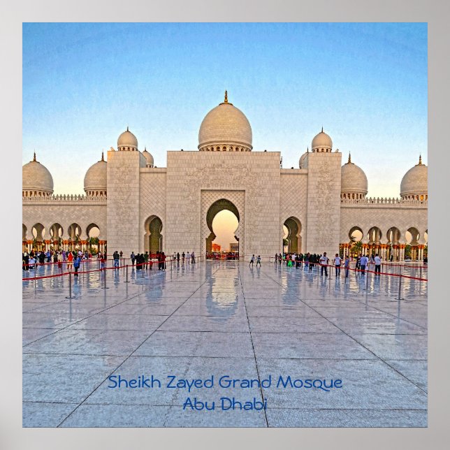 Poster Sheikh Zayed Grand Mosque Plaza (Frente)