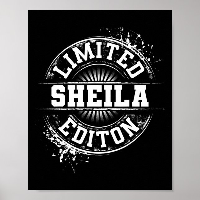 Poster Sheila Edição Limitada Divertida Personalizada Nom (Frente)