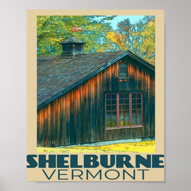 Poster Shelburne Vermont Viagem (Frente)