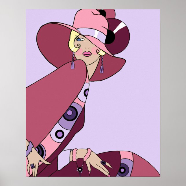 Pôster Shelby, 1920 de Lavanda e vinho (Frente)