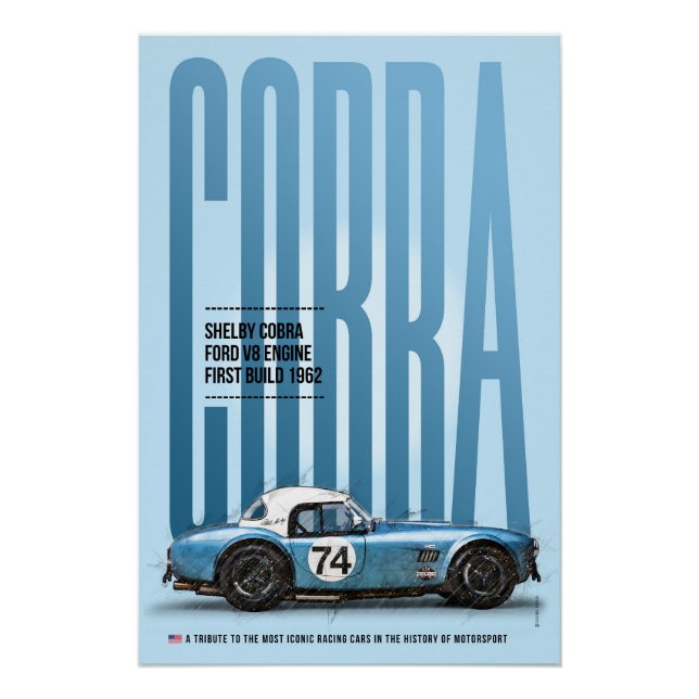 Pôster Shelby Cobra Competition Tribute (Frente)